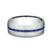 The Viscount Men's Wedding Band in Grey Tantalum - 7.5mm Width by Tantalum