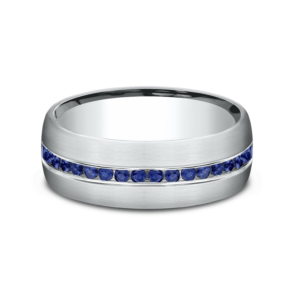 The Viscount Men's Wedding Band in Grey Tantalum - 7.5mm Width by Tantalum