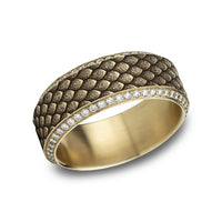 The Viserion Men's Wedding Band in 14K Yellow Gold - 9mm Width by Benchmark