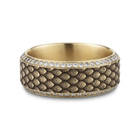 The Viserion Men's Wedding Band in 14K Yellow Gold - 9mm Width by Benchmark