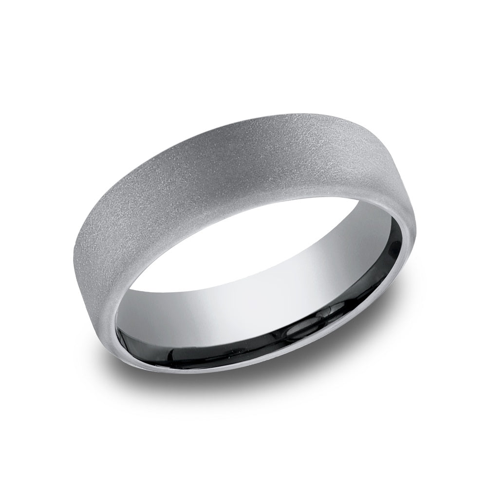 The Visionary Men's Wedding Band in Grey Tantalum - 6.5mm Width by Tantalum