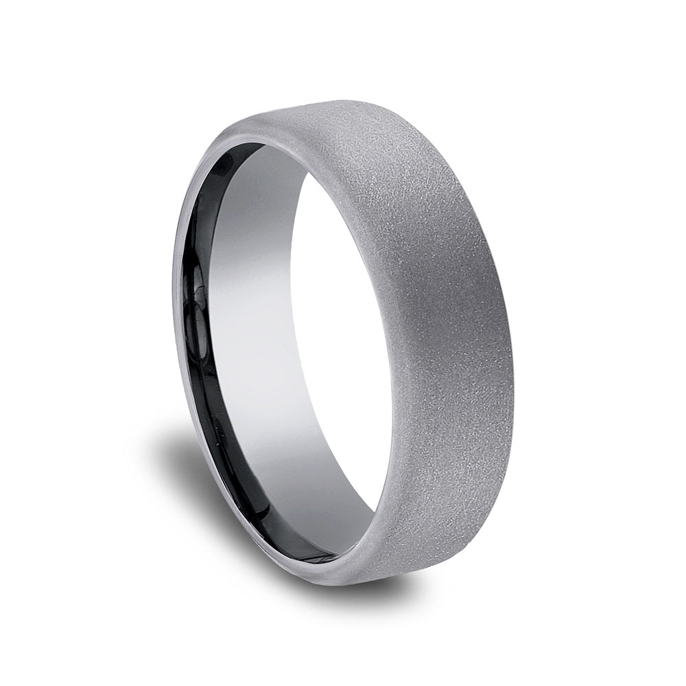 The Visionary Men's Wedding Band in Grey Tantalum - 6.5mm Width by Tantalum