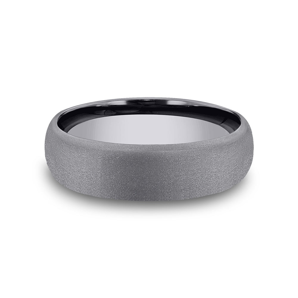 The Visionary Men's Wedding Band in Grey Tantalum - 6.5mm Width by Tantalum