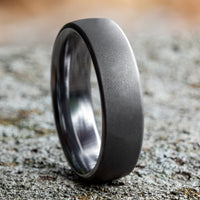 The Visionary Men's Wedding Band in Grey Tantalum - 6.5mm Width by Tantalum