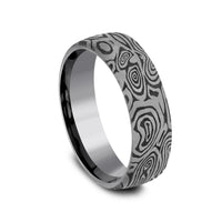 The Vortex Men's Wedding Band in Grey Tantalum - 6.5mm Width by Tantalum