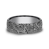 The Vortex Men's Wedding Band in Grey Tantalum - 6.5mm Width by Tantalum