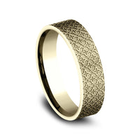 The Vulcan Men's Wedding Band in 14K Yellow Gold - 6mm Width by Benchmark