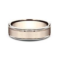 The Washington Men's Wedding Band in 14K Rose Gold - 6mm Width by Benchmark