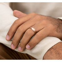 The Washington Men's Wedding Band in 14K Rose Gold - 6mm Width by Benchmark