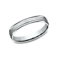 The Washington Men's Wedding Band in 14K White Gold - 4.5mm Width by Benchmark