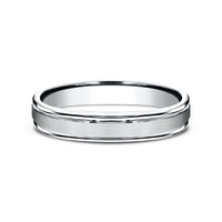 The Washington Men's Wedding Band in 14K White Gold - 4.5mm Width by Benchmark