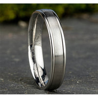 The Washington Men's Wedding Band in 14K White Gold - 4.5mm Width by Benchmark