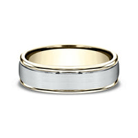 The Washington Men's Wedding Band in 14K Yellow and White Gold - 6mm Width by Benchmark
