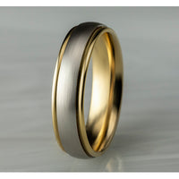 The Washington Men's Wedding Band in 14K Yellow and White Gold - 6mm Width by Benchmark