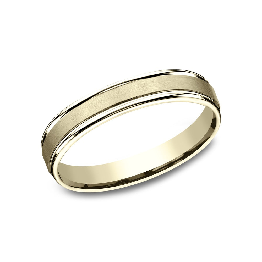 The Washington Men's Wedding Band in 14K Yellow Gold - 4.5mm Width by Benchmark