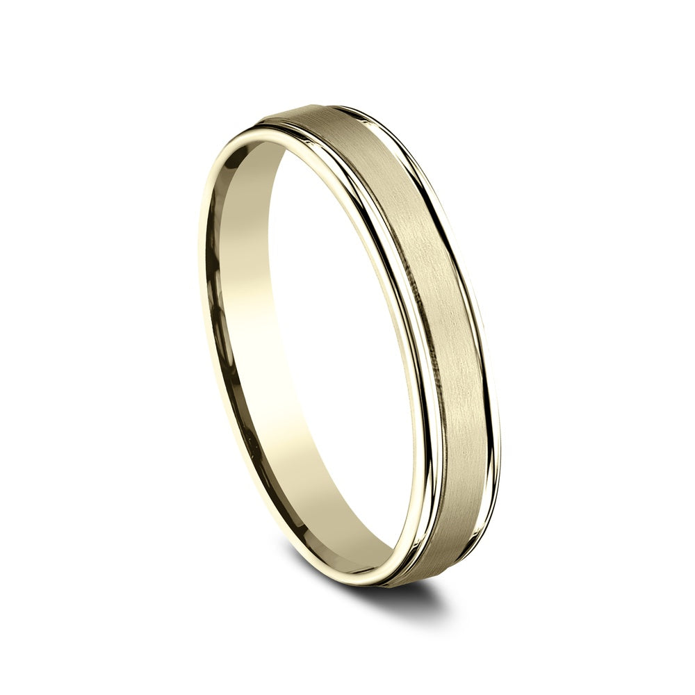 The Washington Men's Wedding Band in 14K Yellow Gold - 4.5mm Width by Benchmark