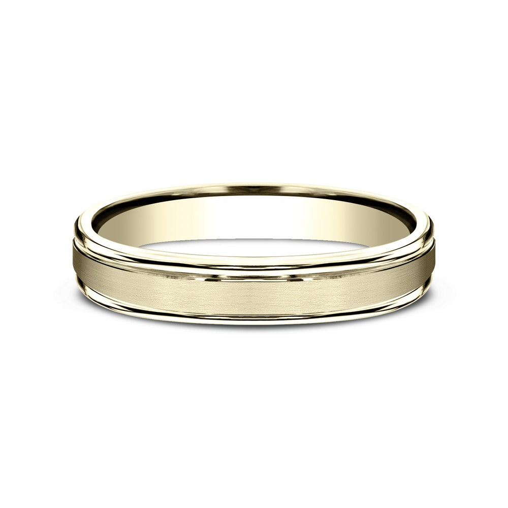 The Washington Men's Wedding Band in 14K Yellow Gold - 4.5mm Width by Benchmark