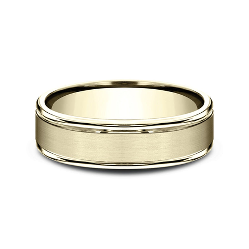 The Washington Men's Wedding Band in 14K Yellow Gold - 6mm Width by Benchmark