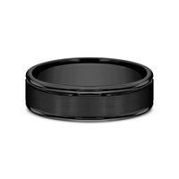 The Washington Men's Wedding Band in Black Titanium - 6mm Width by Forge