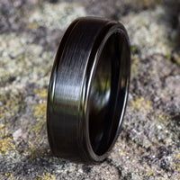 The Washington Men's Wedding Band in Black Titanium - 6mm Width by Forge