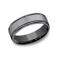 The Washington Men's Wedding Band in Dark Tantalum - 7mm Width by Tantalum