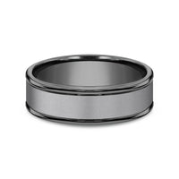 The Washington Men's Wedding Band in Dark Tantalum - 7mm Width by Tantalum
