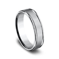 The Washington Men's Wedding Band in White Cobalt - 6mm Width by Forge
