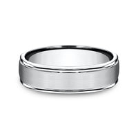 The Washington Men's Wedding Band in White Cobalt - 6mm Width by Forge