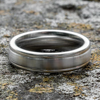 The Washington Men's Wedding Band in White Cobalt - 6mm Width by Forge
