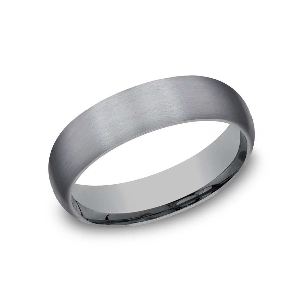 The Watchman Men's Wedding Band in Grey Tantalum - 6mm Width by Tantalum