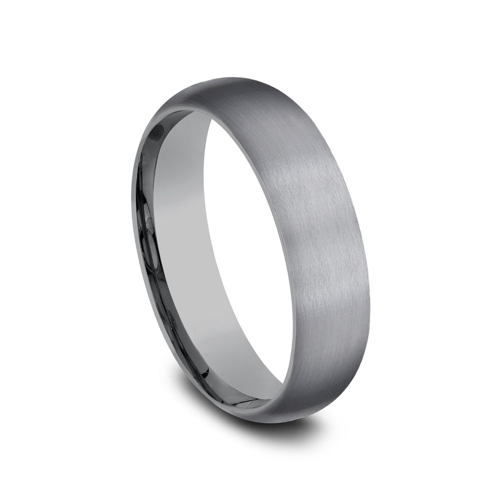 The Watchman Men's Wedding Band in Grey Tantalum - 6mm Width by Tantalum
