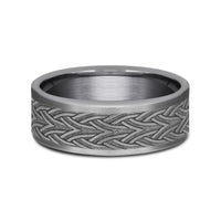 The Waterford Men's Wedding Band in Grey Tantalum - 7mm Width by Tantalum