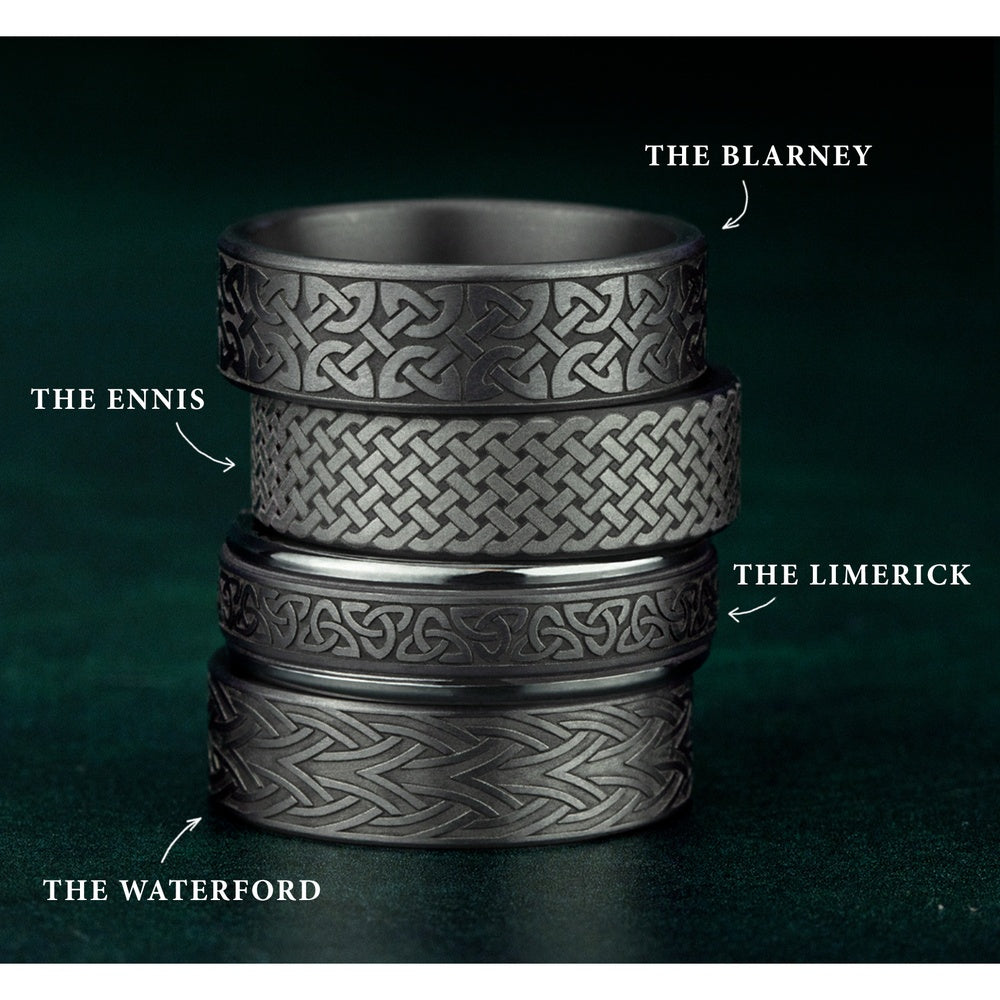 The Waterford Men's Wedding Band in Grey Tantalum - 7mm Width by Tantalum