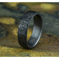 The Wave Men's Wedding Band in Grey Tantalum - 6.5mm Width by Tantalum