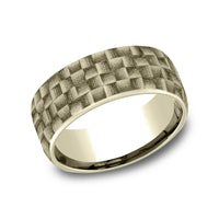 The Weaver Men's Wedding Band in 14K Yellow Gold - 9mm Width by Benchmark