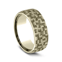 The Weaver Men's Wedding Band in 14K Yellow Gold - 9mm Width by Benchmark