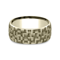 The Weaver Men's Wedding Band in 14K Yellow Gold - 9mm Width by Benchmark