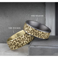 The Weaver Men's Wedding Band in 14K Yellow Gold - 9mm Width by Benchmark