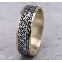 The Wexford Men's Wedding Band in 14K Yellow and White Gold - 7mm by Benchmark