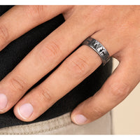 The Whitetail Men's Wedding Band in Grey Tantalum - 7mm Width by Brook and Branch