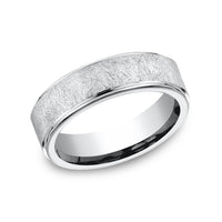 The Whitman Men's Wedding Band in White Cobalt - 7mm Width by Forge