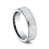 The Whitman Men's Wedding Band in White Cobalt - 7mm Width by Forge