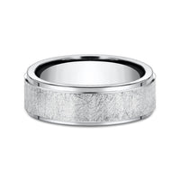 The Whitman Men's Wedding Band in White Cobalt - 7mm Width by Forge