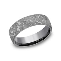 The Wild Men's Wedding Band in Grey Tantalum - 6.5mm Width by Tantalum