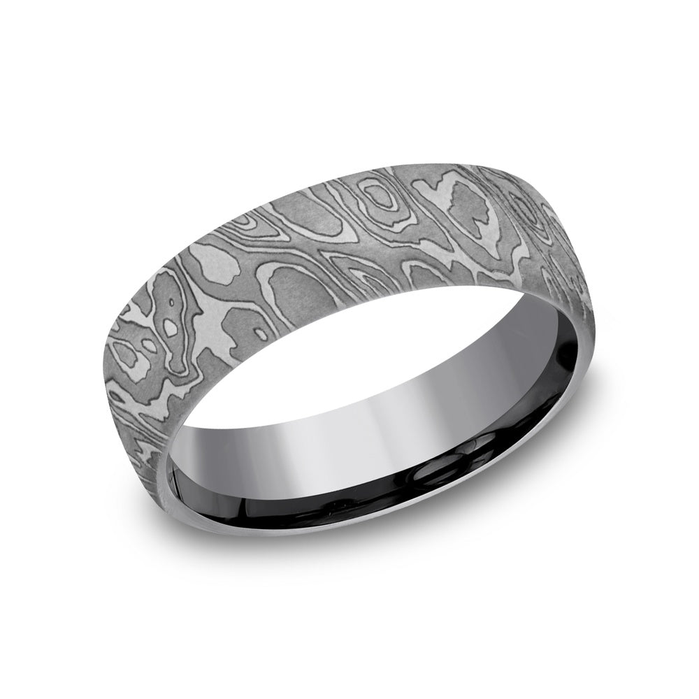 The Wild Men's Wedding Band in Grey Tantalum - 6.5mm Width by Tantalum