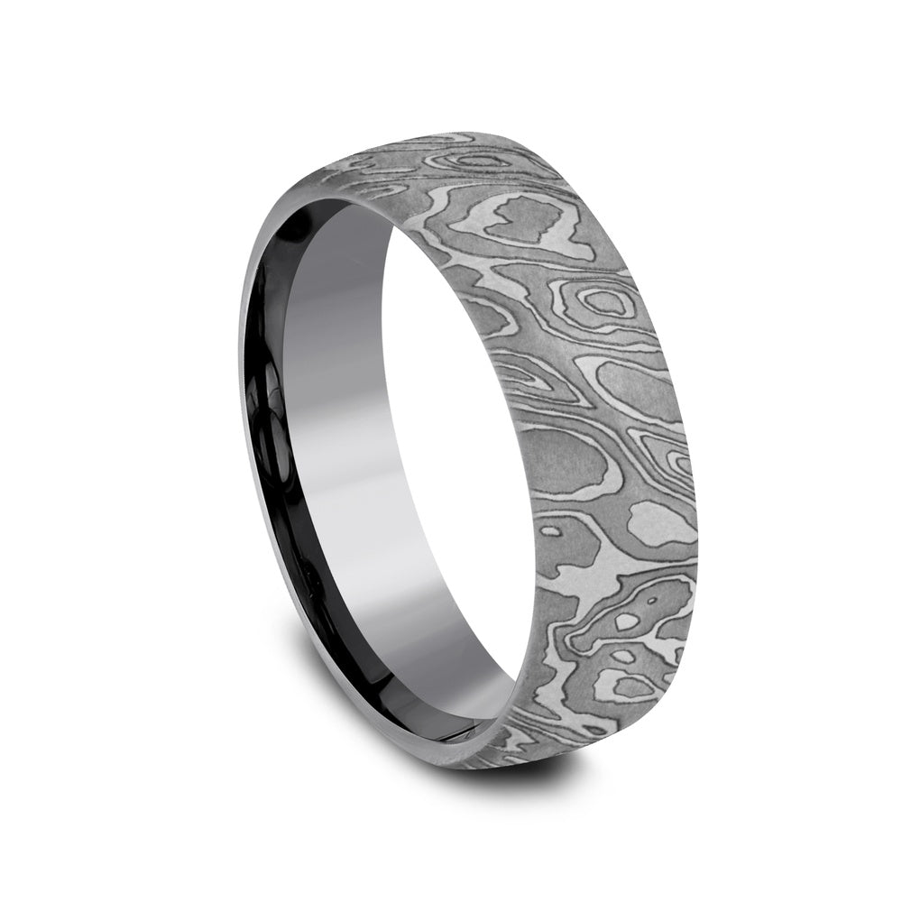 The Wild Men's Wedding Band in Grey Tantalum - 6.5mm Width by Tantalum