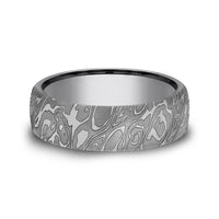 The Wild Men's Wedding Band in Grey Tantalum - 6.5mm Width by Tantalum