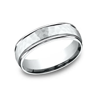 The Wilson Men's Wedding Band in 14K White Gold - 6.5mm Width by Benchmark