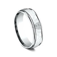 The Wilson Men's Wedding Band in 14K White Gold - 6.5mm Width by Benchmark