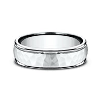 The Wilson Men's Wedding Band in 14K White Gold - 6.5mm Width by Benchmark